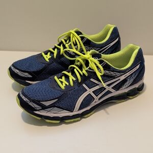 ASICS Men's Navy and Lime T515N Athletic Shoes
